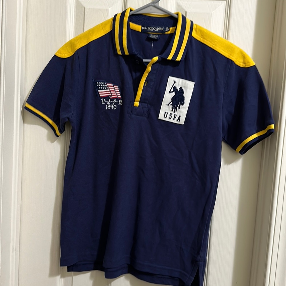 US Polo Association Shirt Boys Size M 10/12 Blue NWT